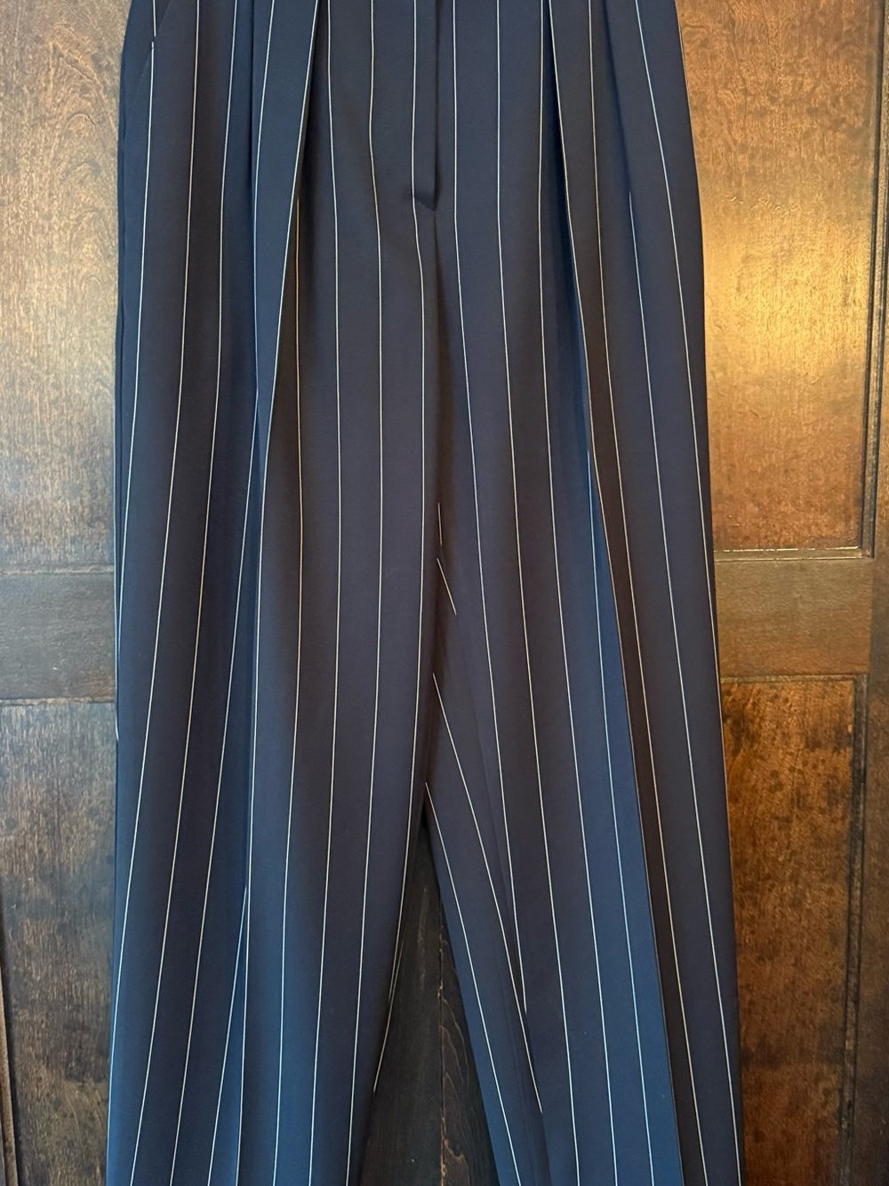 Escada Black Pinstripe Trousers
